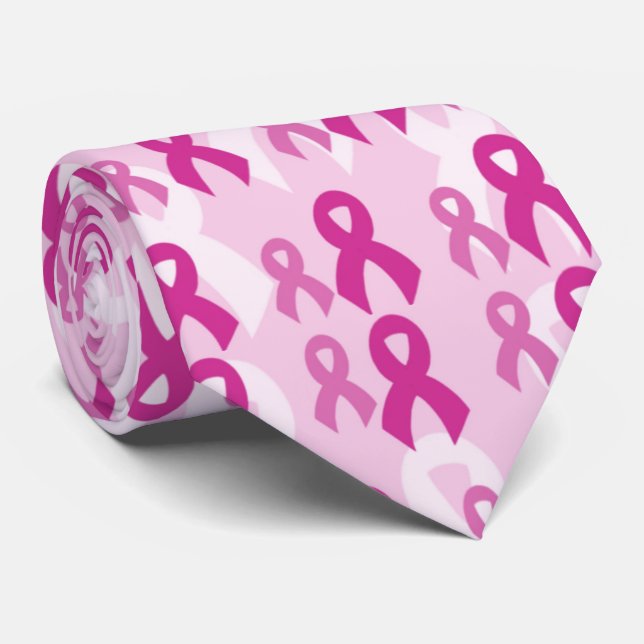 Pink Ribbons/Light...Breast Cancer Tie (Rolled)