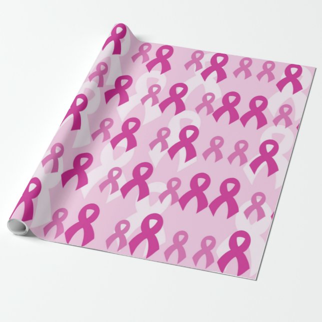 Pink Ribbons/Light...Breast Cancer Wrapping Paper (Unrolled)