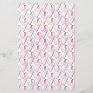PINK RIBBONS PATTERN STATIONERY