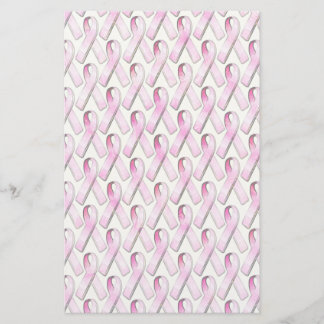 PINK RIBBONS PATTERN STATIONERY