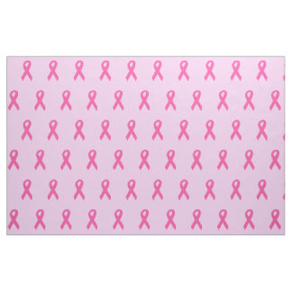 Pink Ribbons Patterned Fabric