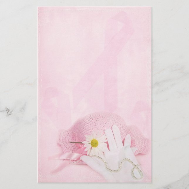 Pink Ribbons Stationery (Front)