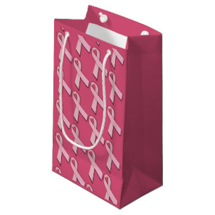 Pink Ribbons Tiled Pattern Small Gift Bag