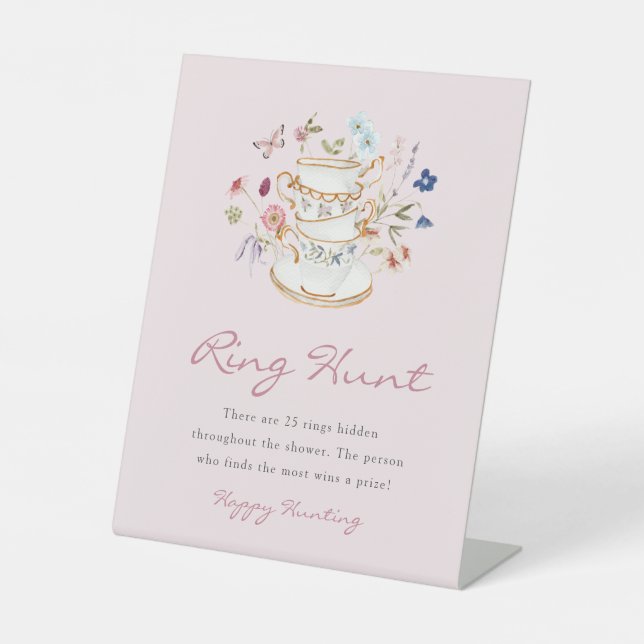 Pink Ring Hunt Bridal Sign (Front)