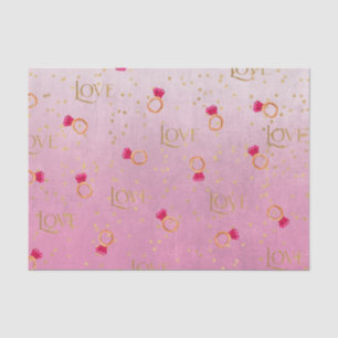Pink Ring & Love (Design 70 Pink Series) Tissue Paper