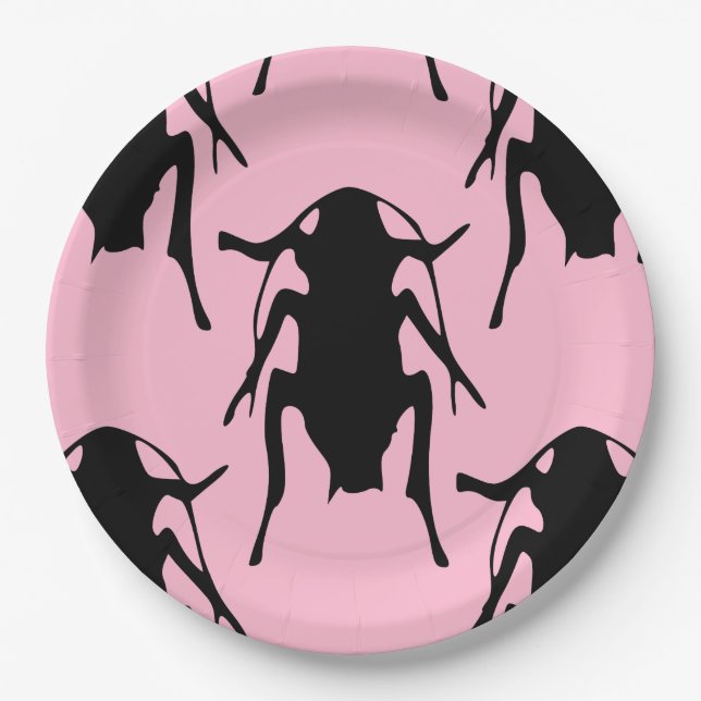 pink roaches paper plates (Front)