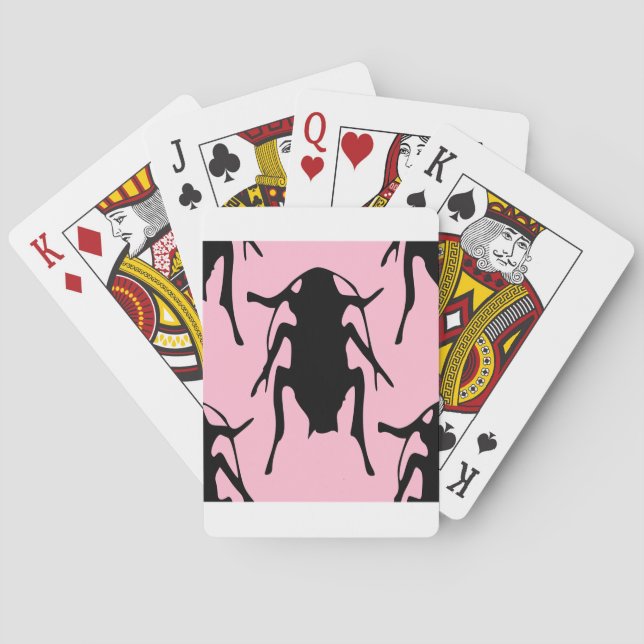 Pink Roaches Playing Cards (Back)