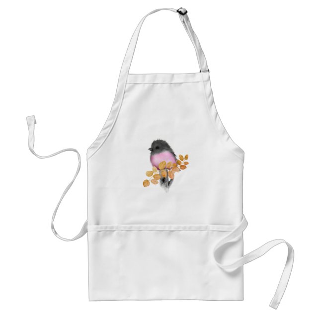 Pink Robin Bird Apron (Front)
