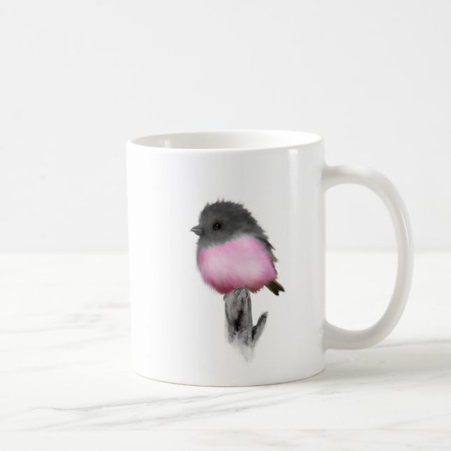 Pink Robin Bird Mugs (Right)