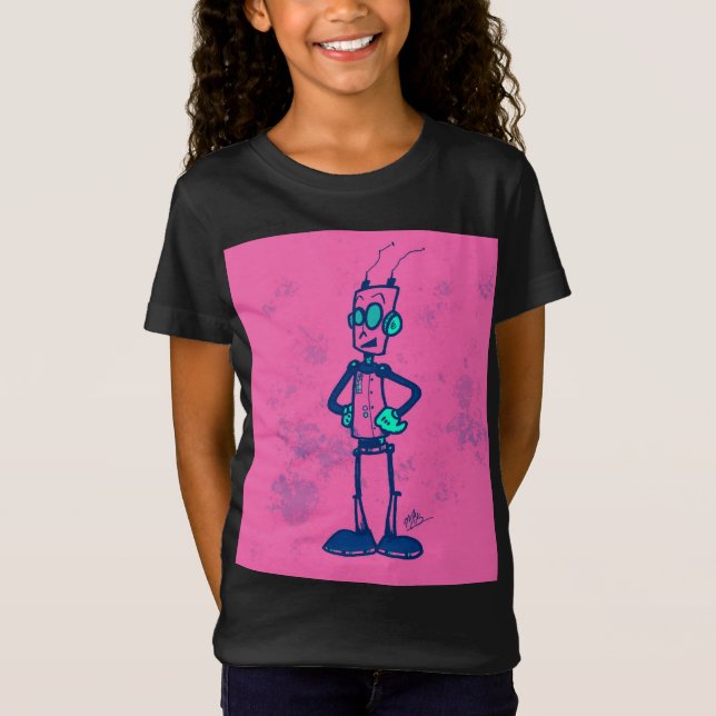 Pink Robot  T-Shirt (Front)