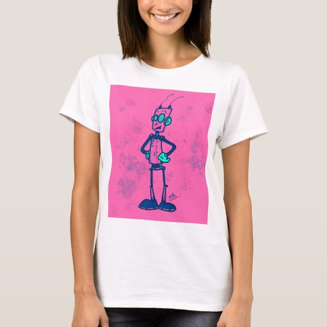 Pink Robot T-Shirt (Front)