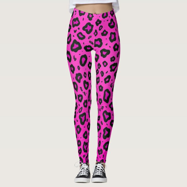 Pink rock girafe leggings (Front)