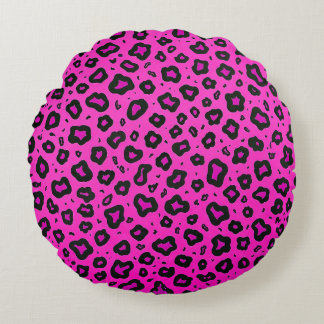 Pink rock girafe round cushion