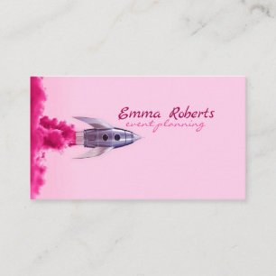 Pink Rocket Modern Business card