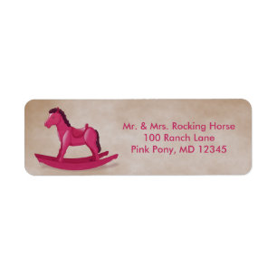 Pink Rocking Horse Baby Girl Custom