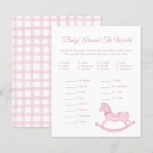 Pink Rocking Horse Baby Shower Game