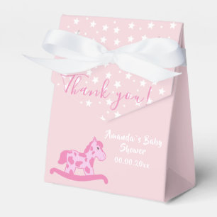 Pink Rocking Horse Baby shower Party favour box