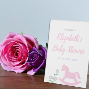 Pink Rocking Horse Girl Baby Shower