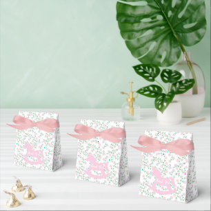 Pink Rocking Horse Girl Baby Shower Favour Box