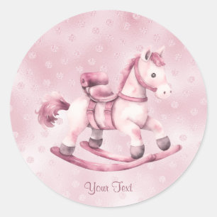 Pink Rocking Horse Sticker