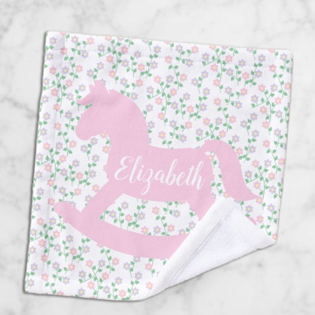 Pink Rocking Horse Wash Cloth (Creator Uploaded)