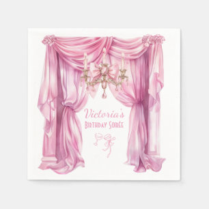 Pink Rococo Soft Renaissance Coquette Party Napkin