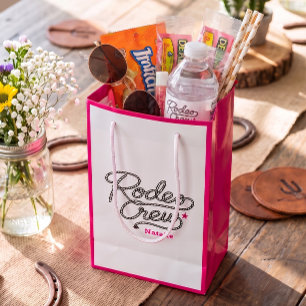 Pink Rodeo Crew Cowgirl Bachelorette Small Gift Bag
