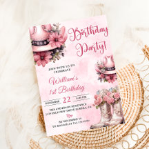 Pink Rodeo Western Cowgirl Birthday Party