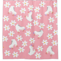 Pink Roller Skates Floral Pink Roller Skater Gift 