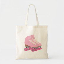 Pink Rollerskates Tote Bag