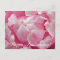 Pink romance blooming peony flower with dew drops