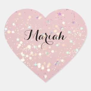pink romantic floral wallpaper heart sticker