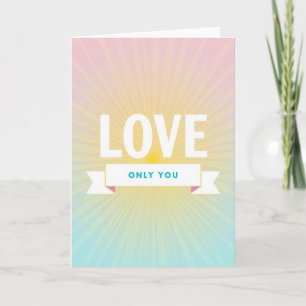 Pink Romantic Love You Card