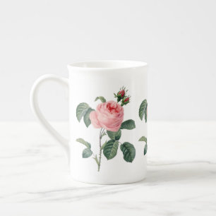 Pink Rosa Centifolia by Redoute  Bone China Mug