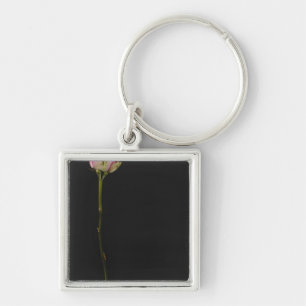 Pink rose 3 key ring