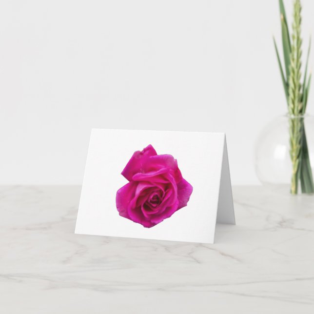 Pink Rose #5 Folded Greeting Card (Front)