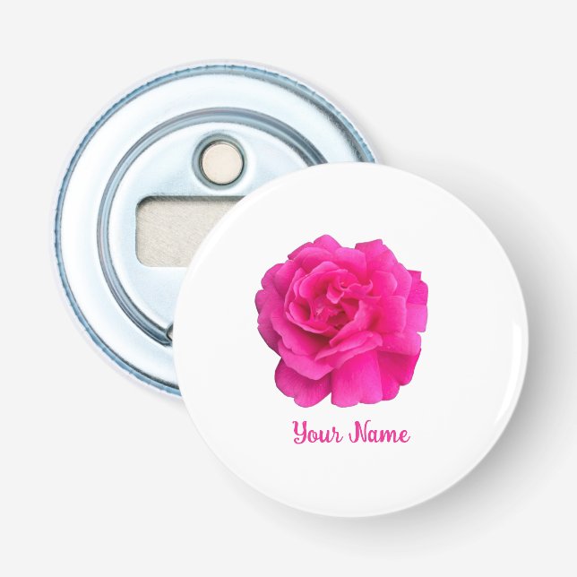 Pink Rose #6 Bottle Opener (Front)