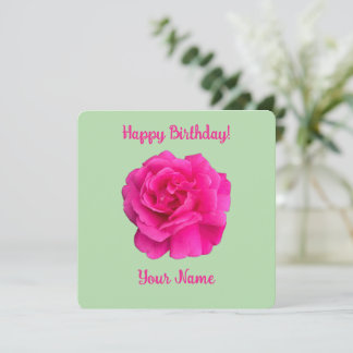 Pink Rose #6 Card