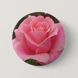 Pink Rose 6 Cm Round Badge