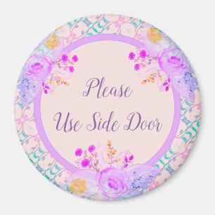Pink Rose Accented Magnet