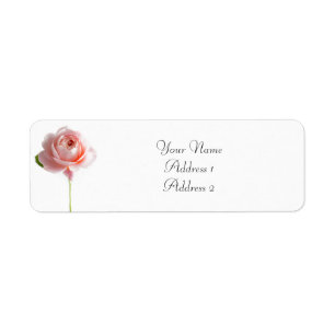 Pink Rose Address Labels