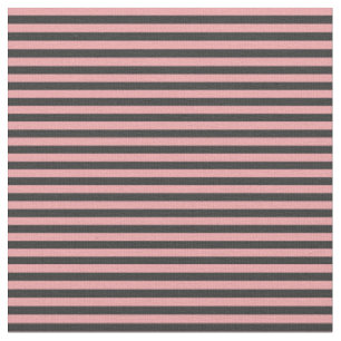 Pink Rose and Charcoal stripes Fabric