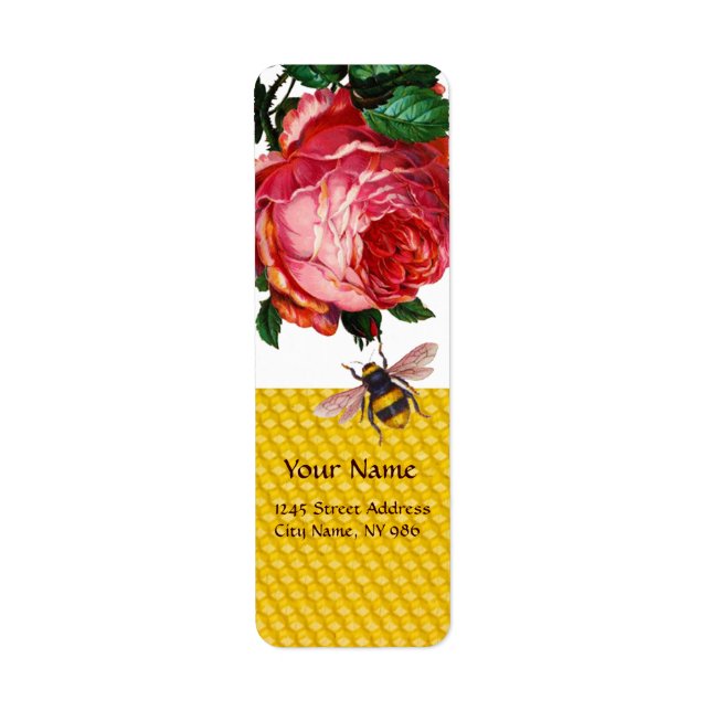 PINK ROSE AND HONEY BEE ,BEEKEEPER (Front)
