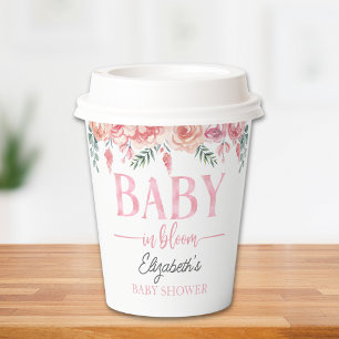 Pink Rose Baby Shower – Baby in Bloom Paper Cups