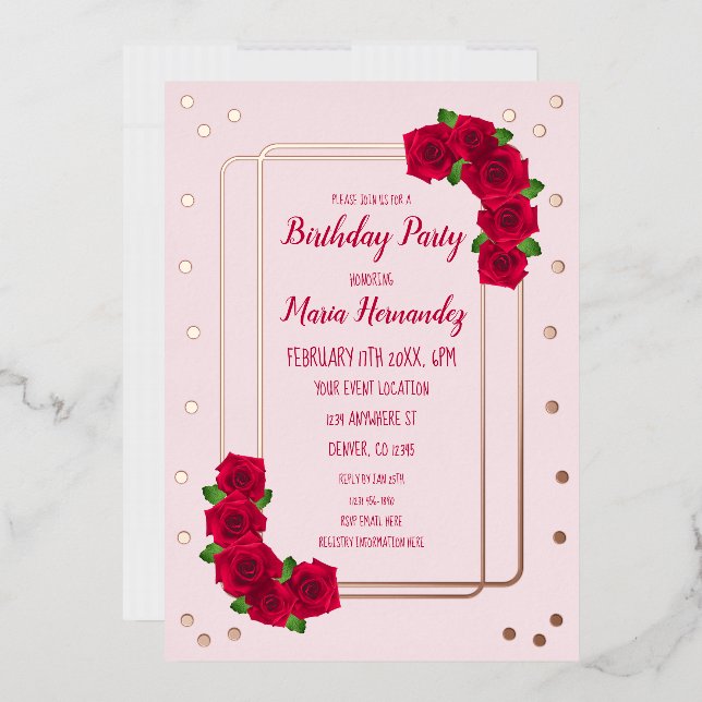 Pink Rose Birthday (Envelope)