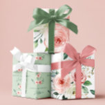Pink Rose Birthday Wrapping Paper Sheets<br><div class="desc">Celebrate someone special with these lovely watercolor pink rose personalised birthday wrapping paper sheets!</div>