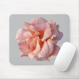 pink rose bloom mouse mat