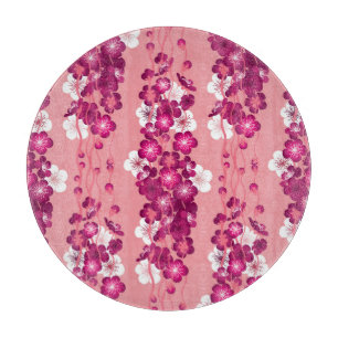 Pink rose blossoms: seamless background. cutting board