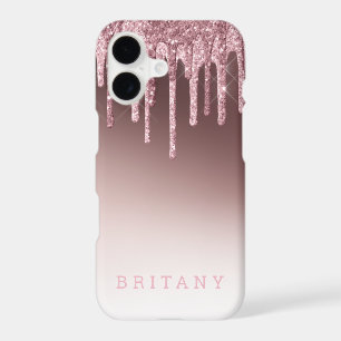 Pink Rose Blush Girly Glitter Sparkle Name