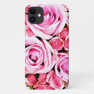Pink rose bouquet iPhone 11 case